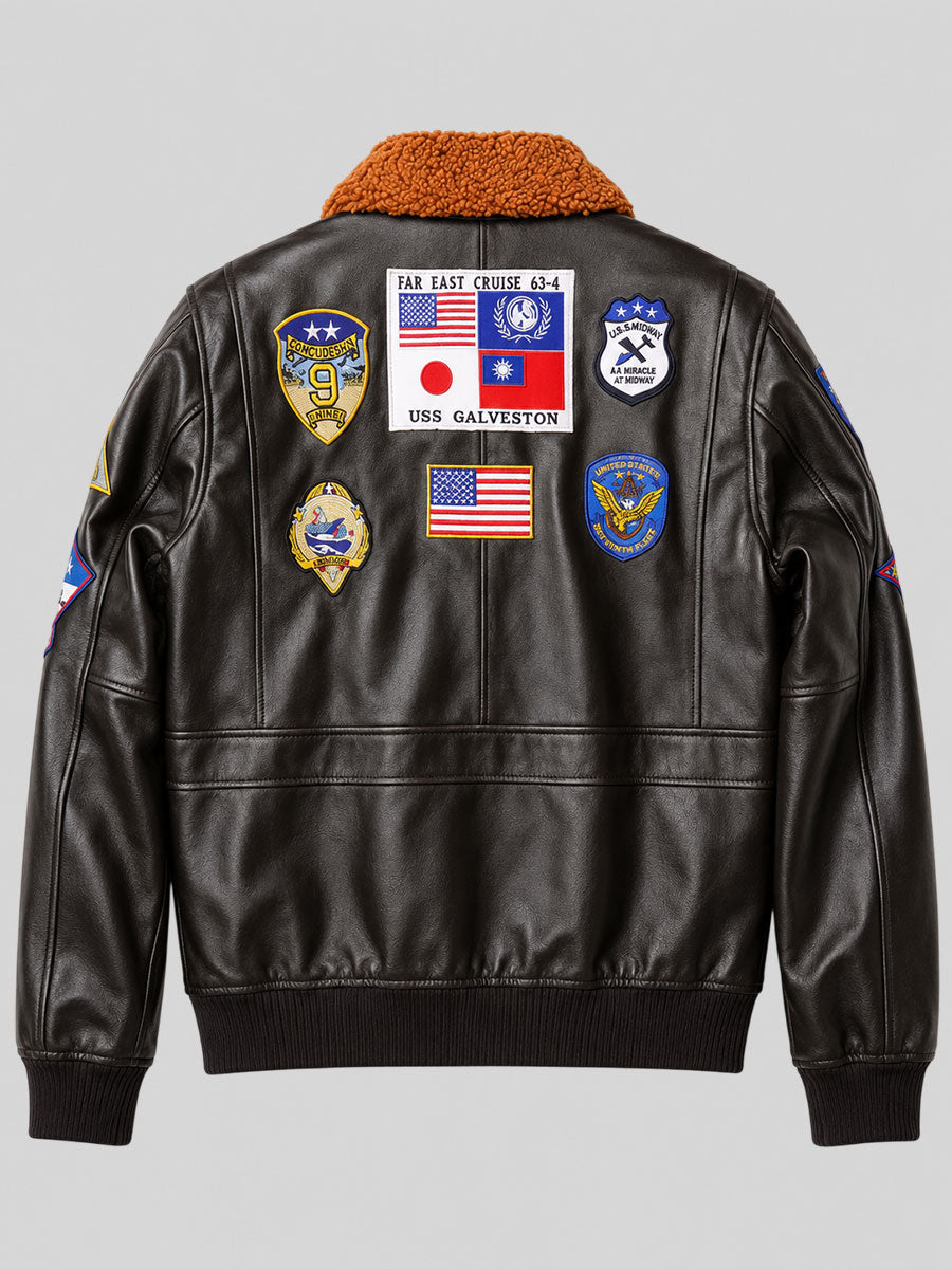 Top Gun Maverick Bomber Leather Jacket