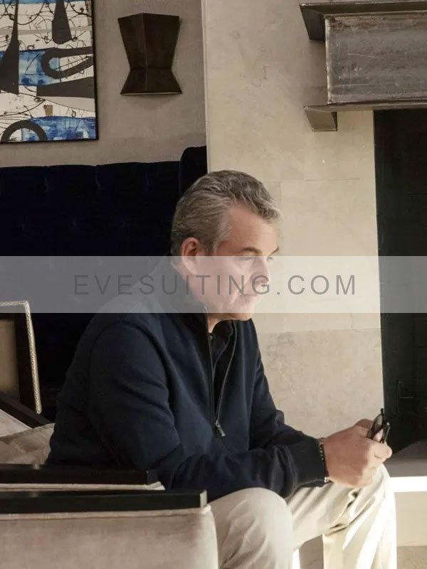 Tv Series Danny Huston Yellowstone Dan Jenkins Blue Cotton Jacket