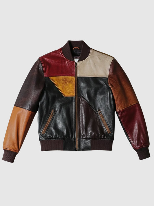 Upcycled Patchwork Leather Jacket