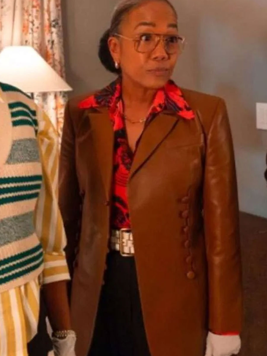 Will Trent S03 Amanda Wagner Brown Leather Blazer