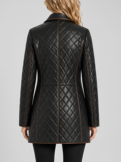 Zelira Quilted Leather Coat