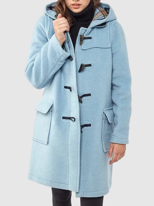 Women's Baby Blue Duffle Coat