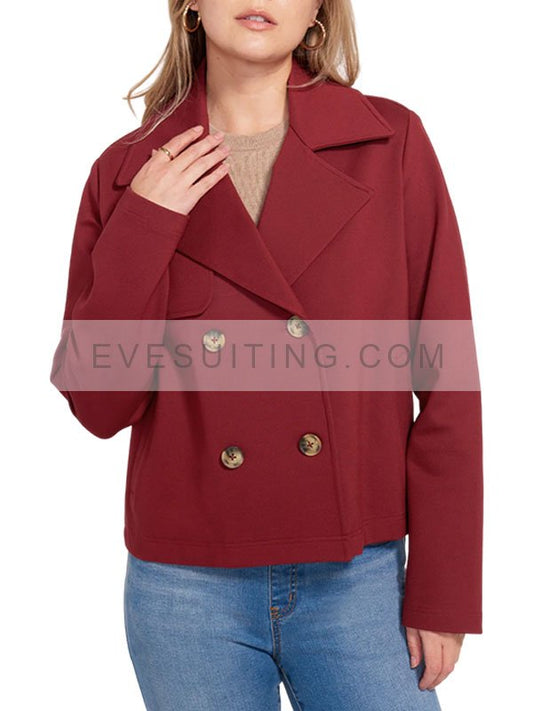 Women's Cropped Wool Peacoat