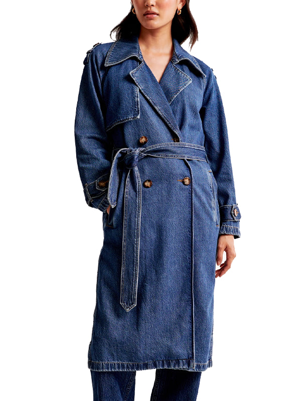 Women's Double Breasted Denim Coat