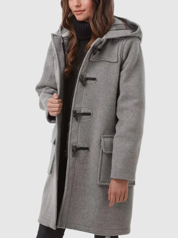 Women's Grey Wool Duffel Coat