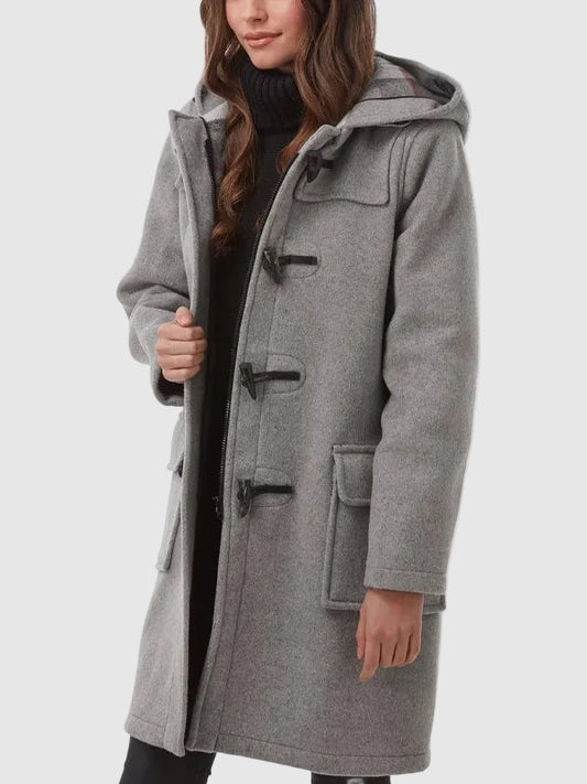 Women's Grey Wool Duffel Coat