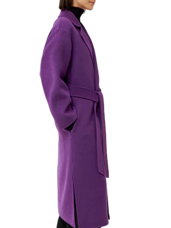 Women's Purple Wrap Coat