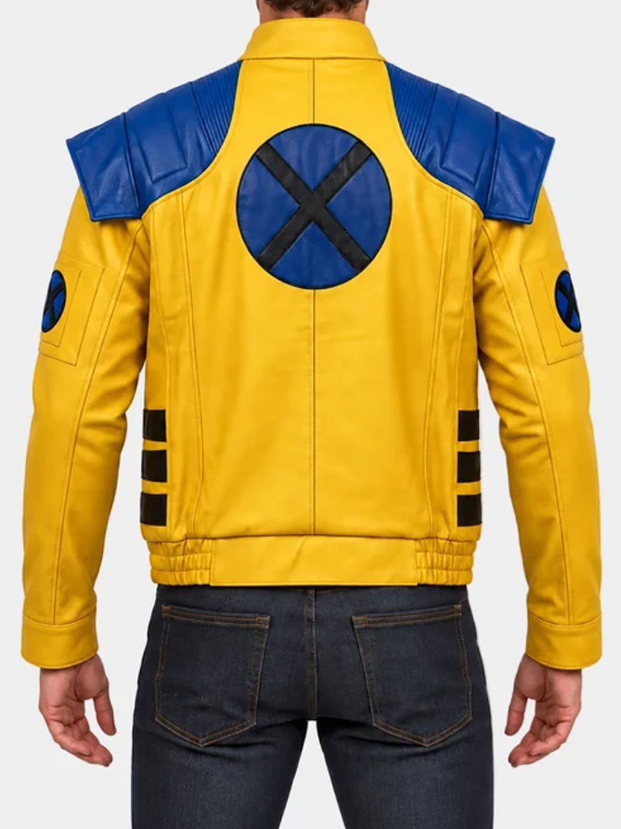 Marvel Rivals Yellow and Blue Leather Jacket