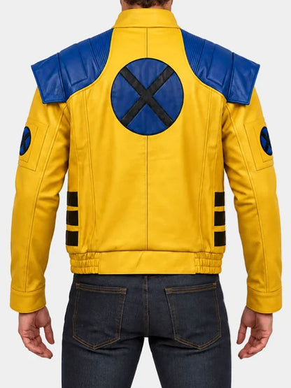 Marvel Rivals Yellow and Blue Leather Jacket