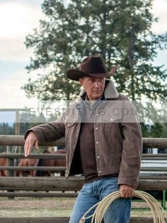 Yellowstone John Dutton Brown Corduroy Jacket