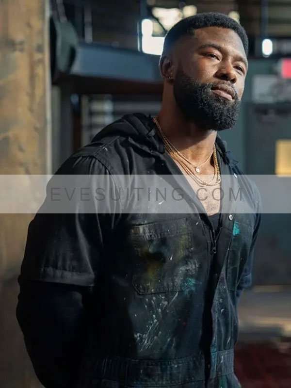 Zyair Malloy Movie Mea Culpa 2024 Trevante Rhodes Cotton Black Jacket With Hood